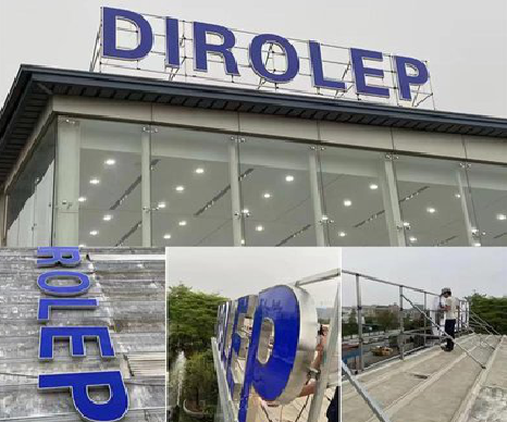 西华楼顶发光字安装的注意事项。